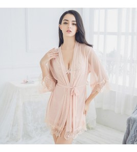 女士情趣內衣大碼透視誘惑吊帶性感蕾絲睡裙套裝 LCBN