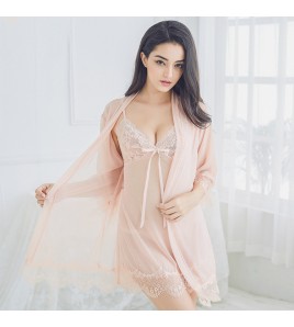 女士情趣內衣大碼透視誘惑吊帶性感蕾絲睡裙套裝 LCBN