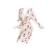 歐美長袖愛心印花居家服秋冬女士可外穿新款居家服四季睡袍 LCBN