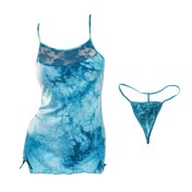 蕾絲性感透視睡衣女莫代爾吊帶睡裙女時尚扎染純欲風居家情趣 LCBN