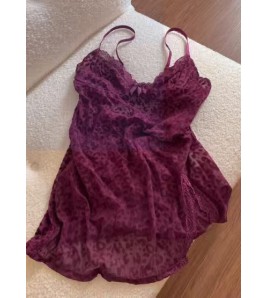 LSMM100051性感粉色豹紋透內衣套裝