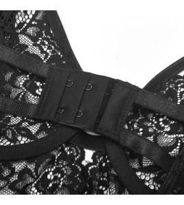 LSSM100100歐美新款性感蕾絲網紗吊帶睡衣