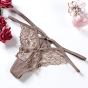 LCBN251225100207 新款情趣內褲女歐美時尚性感蕾絲女士透明丁字褲t褲網紗透明