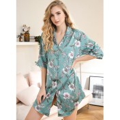 LCBN251225100262 春季新款睡衣女式日式浴袍女士睡袍長款潮流家居服