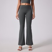 LYG100096深V領運動喇叭褲套裝