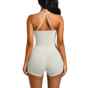 LYG100111吊帶上衣高腰短褲速干套裝