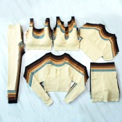 LYG100242-6件套瑜伽套裝 (全套裝備包括V領背心、U領背心、短袖運動T恤、長袖運動T恤、短褲和長褲)