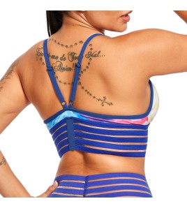 LYG100251瑜伽健身印花蕾絲吊帶文胸