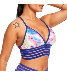 LYG100251瑜伽健身印花蕾絲吊帶文胸