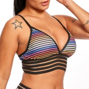 LYG100254瑜伽健身印花蕾絲吊帶文胸