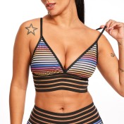 LYG100254瑜伽健身印花蕾絲吊帶文胸