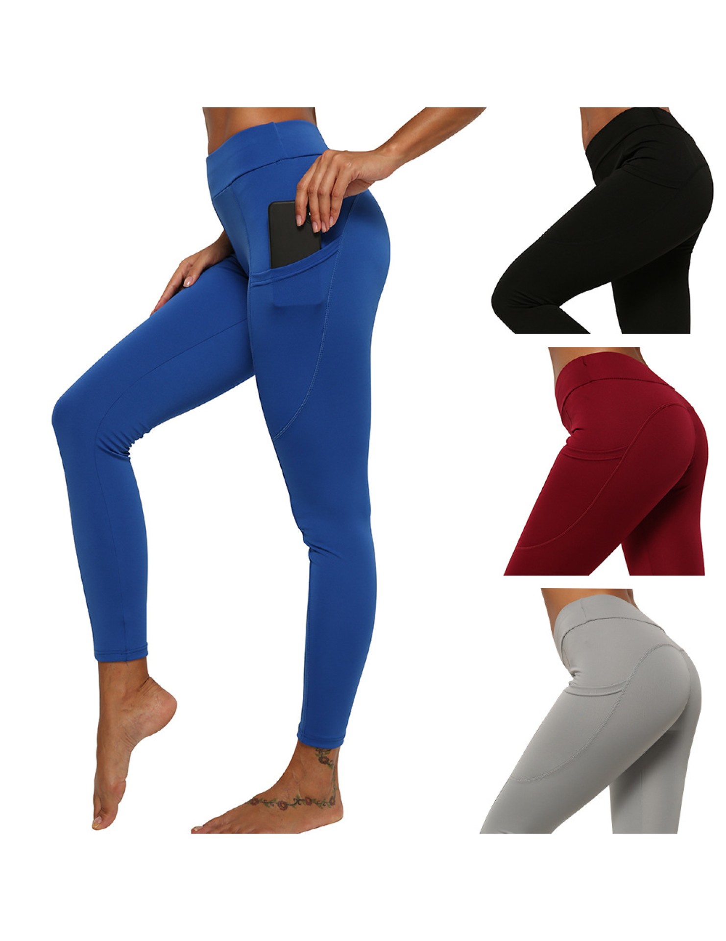 LYG100276跑步運動健身褲(側邊手機口袋)