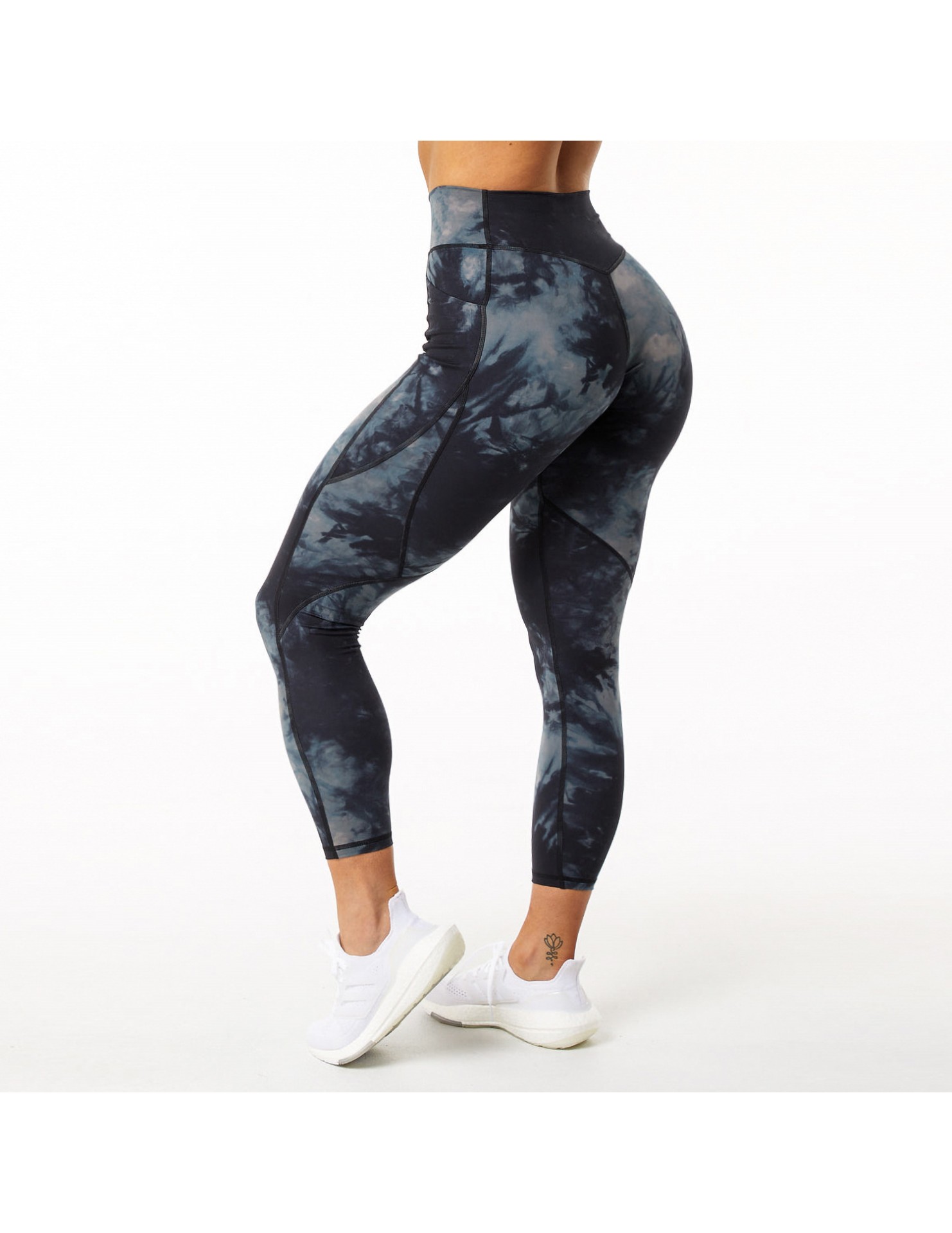 LYG100224高腰扎染瑜伽褲