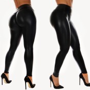 LYG100233歐美亮皮瑜伽褲