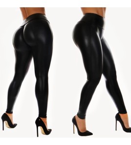 LYG100233歐美亮皮瑜伽褲