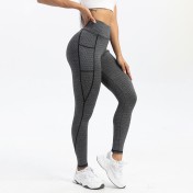 LYG100207歐美性感瑜伽口袋九分褲