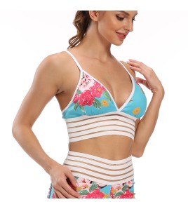 LYG100210印花花朵小背心瑜伽健身文胸女