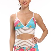 LYG100210印花花朵小背心瑜伽健身文胸女