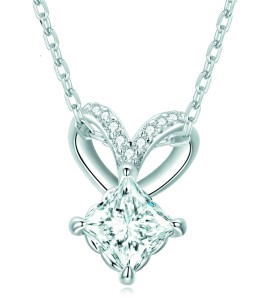 BYF1002 S925純銀莫桑石項鏈