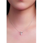 BYF1002 S925純銀莫桑石項鏈