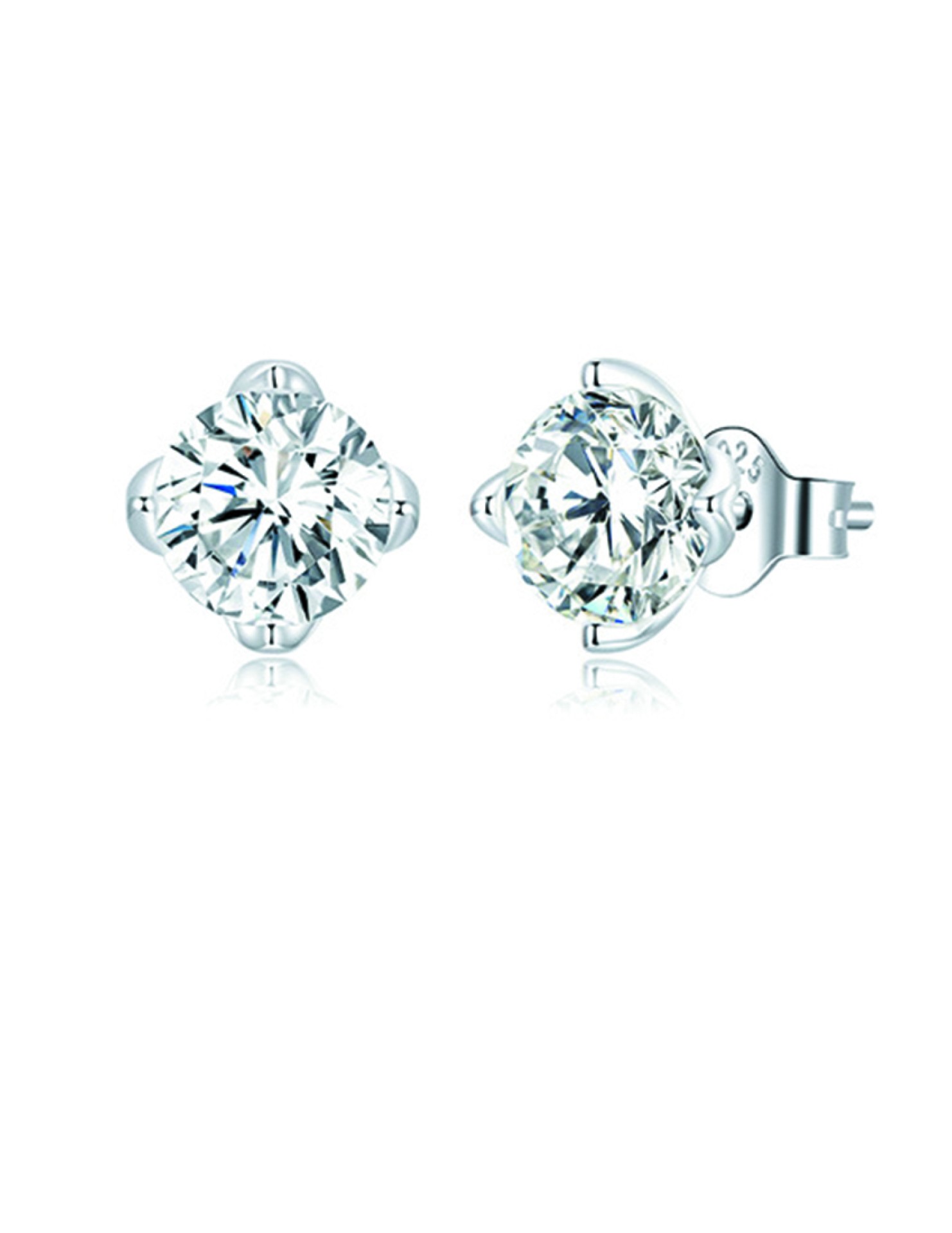 BYF1003-1 S925純銀1克拉莫桑石耳環