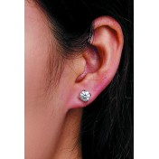 BYF1003-1 S925純銀1克拉莫桑石耳環