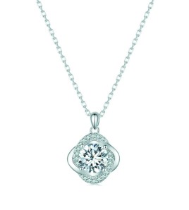 BYF1005 S925純銀莫桑石項鏈