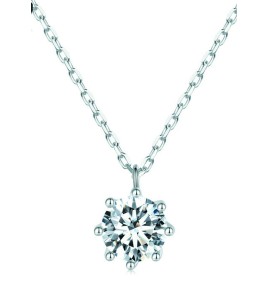 BYF1006 S925純銀80份莫桑石項鏈