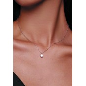 BYF1006 S925純銀80份莫桑石項鏈