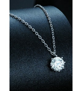 BYF1006 S925純銀80份莫桑石項鏈