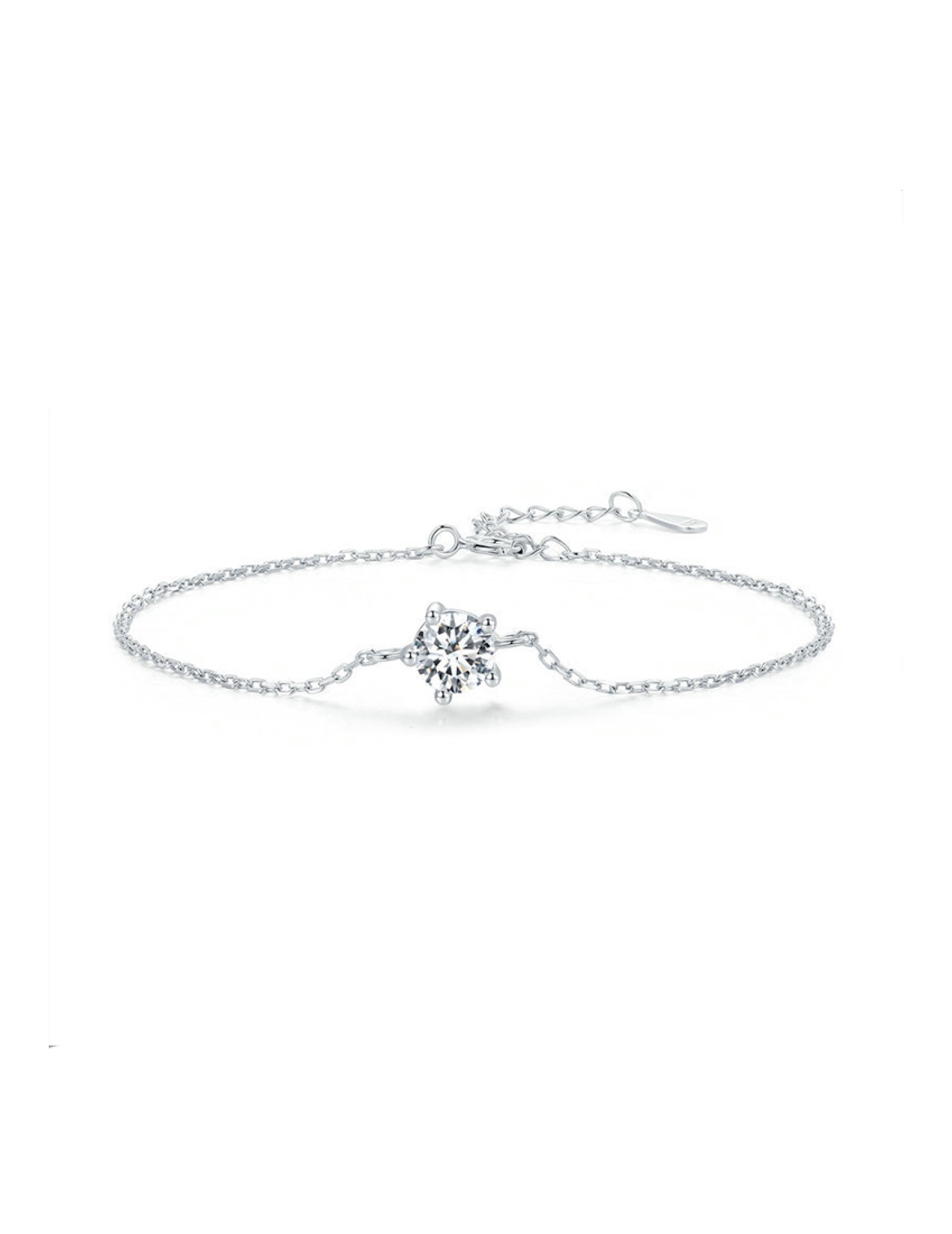 BYF1008 S925純銀60份莫桑石手鏈