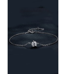 BYF1008 S925純銀60份莫桑石手鏈