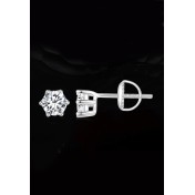 BYF1009 S925純銀45份莫桑石耳環