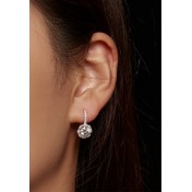 BYF1015 S925純銀1克拉莫桑石耳環