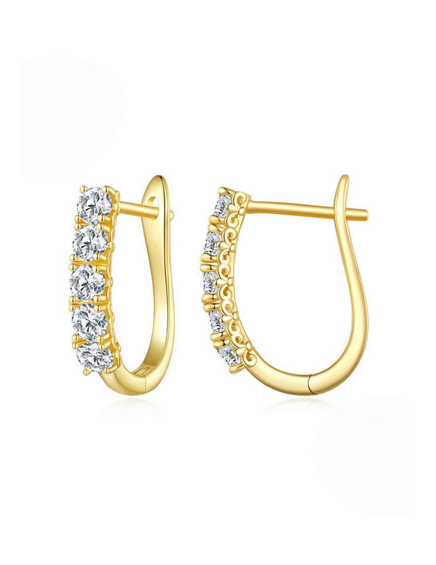 BYF1019 S925純銀10份莫桑石耳環