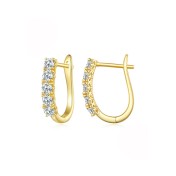 BYF1019 S925純銀10份莫桑石耳環