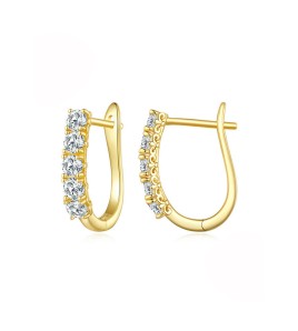 BYF1019 S925純銀10份莫桑石耳環