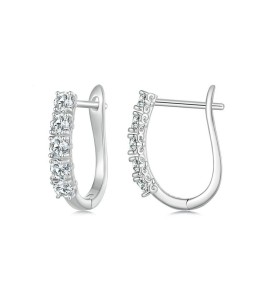 BYF1019 S925純銀10份莫桑石耳環