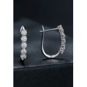 BYF1019 S925純銀10份莫桑石耳環