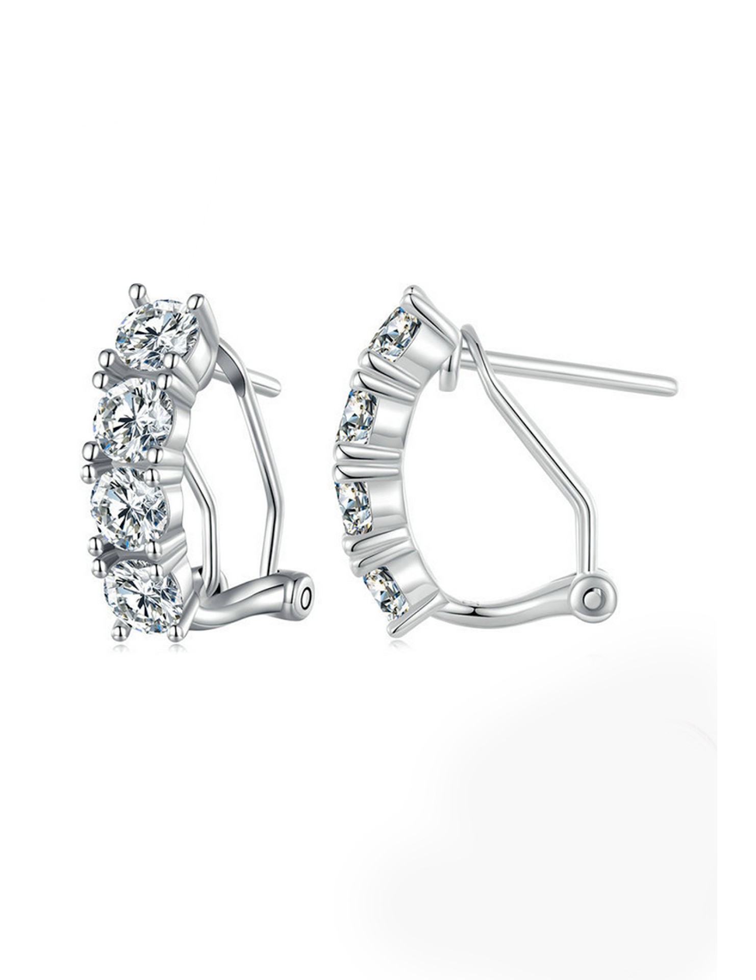 BYF1029 S925純銀莫桑石耳環