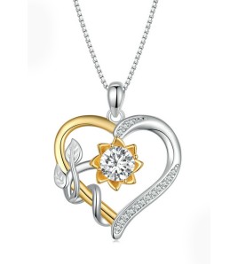 BYF1032 S925純銀1克拉莫桑石項鏈