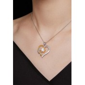 BYF1032 S925純銀1克拉莫桑石項鏈