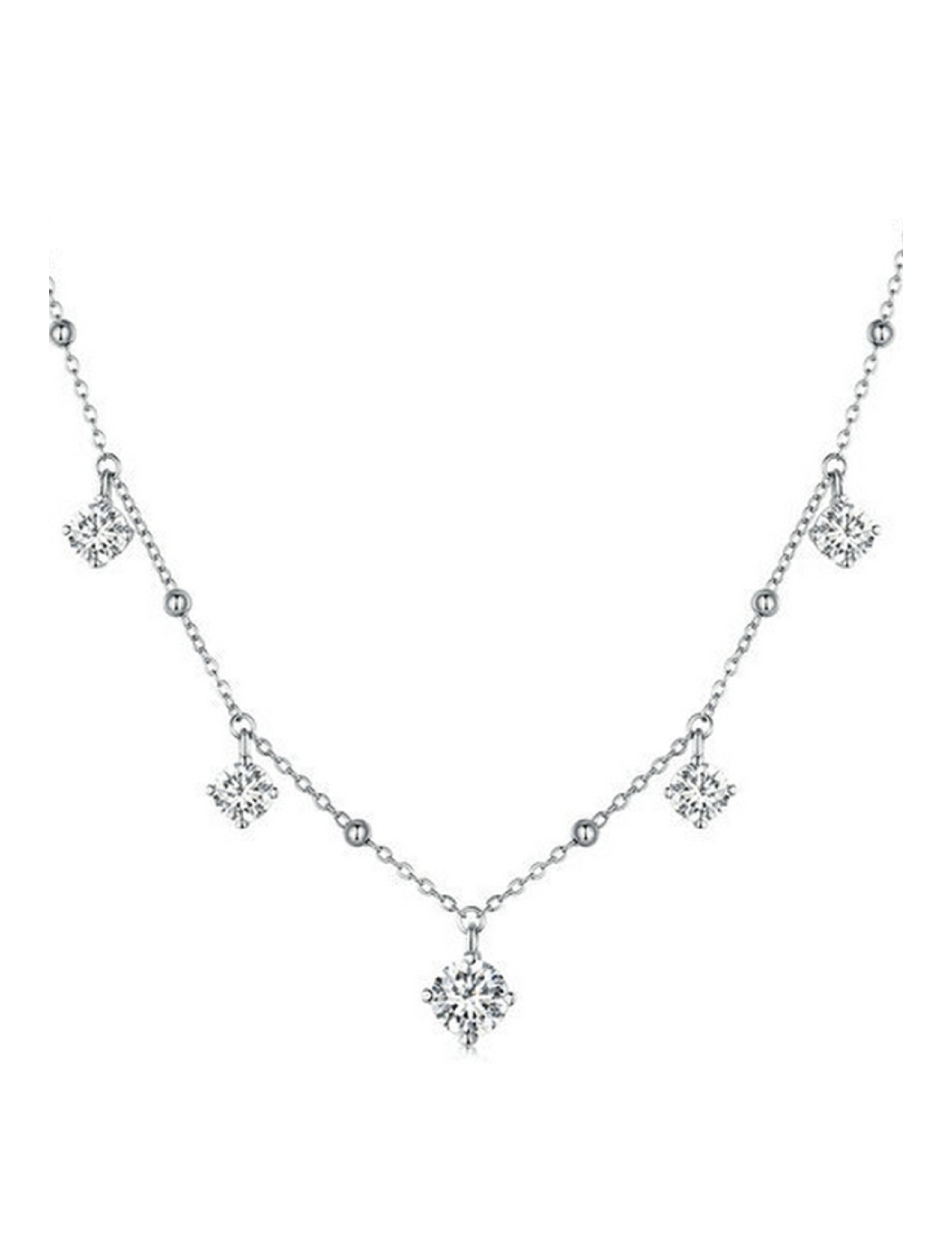 BYF1033 S925純銀1拉莫桑石項鏈