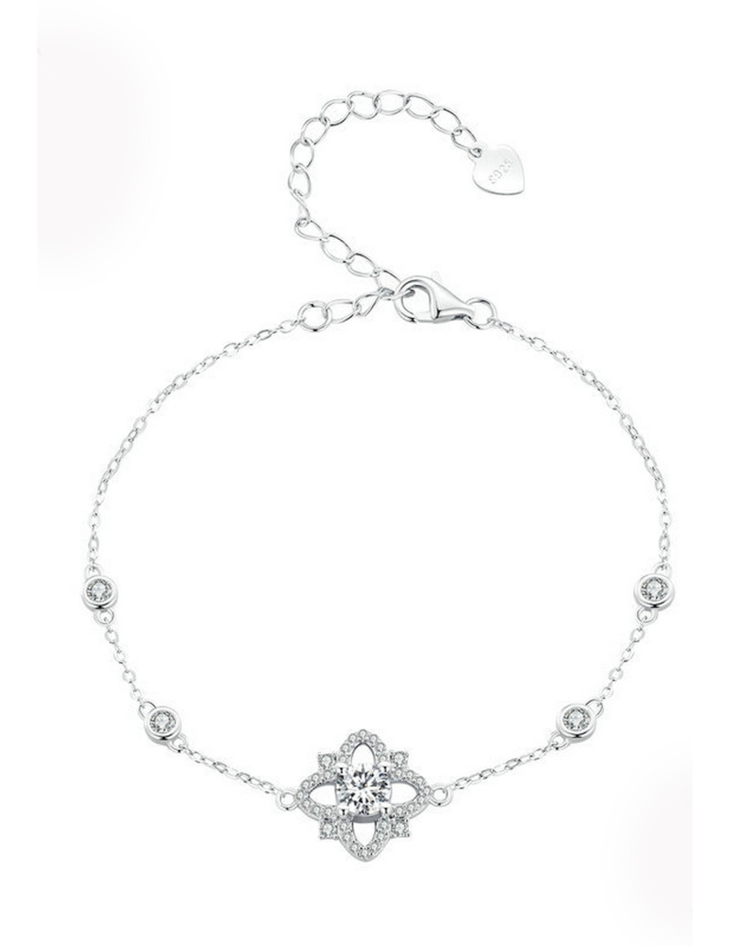 BYF1035 S925純銀50份莫桑石手鏈