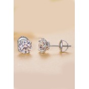 BYF1036 S925純銀50份莫桑石耳環