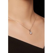 BYF1041 S925純銀1克拉莫桑石項鏈