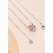 BYF1045 S925純銀1克拉莫桑石項鏈