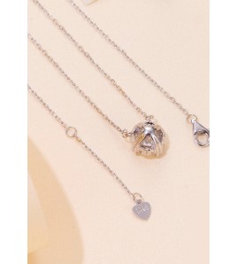 BYF1045 S925純銀1克拉莫桑石項鏈