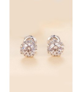 BYF1049E S925純銀1克拉莫桑石耳環