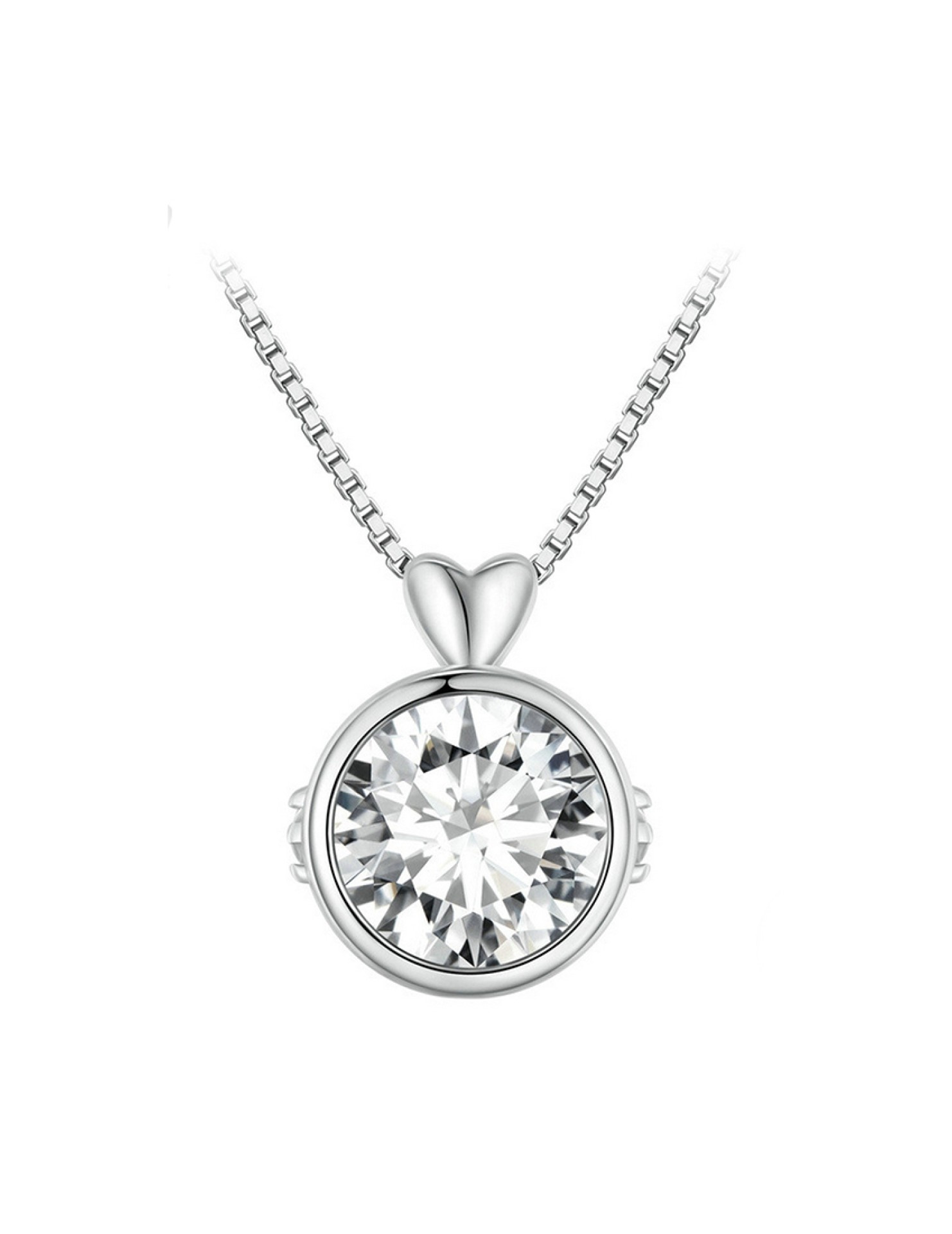 BYF1051 S925純銀1克拉莫桑石項鏈